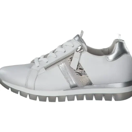 Gabor 46.355, Sneakers Low, Damen, Weiß (Weiss/Silber/Creme)