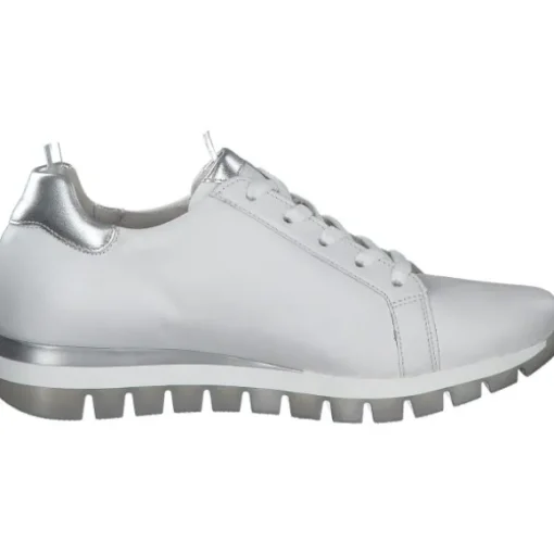 Gabor 46.355, Sneakers Low, Damen, Weiß (Weiss/Silber/Creme)