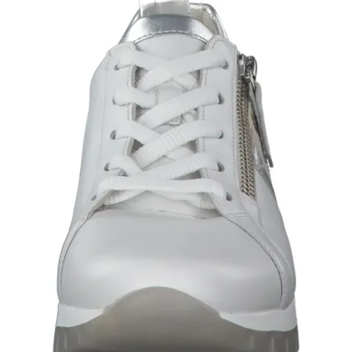 Gabor 46.355, Sneakers Low, Damen, Weiß (Weiss/Silber/Creme)