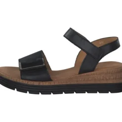 Gabor Comfort 42.700, Keilsandaletten, Damen, schwarz (uni+gold)