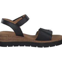 Gabor Comfort 42.700, Keilsandaletten, Damen, schwarz (uni+gold)