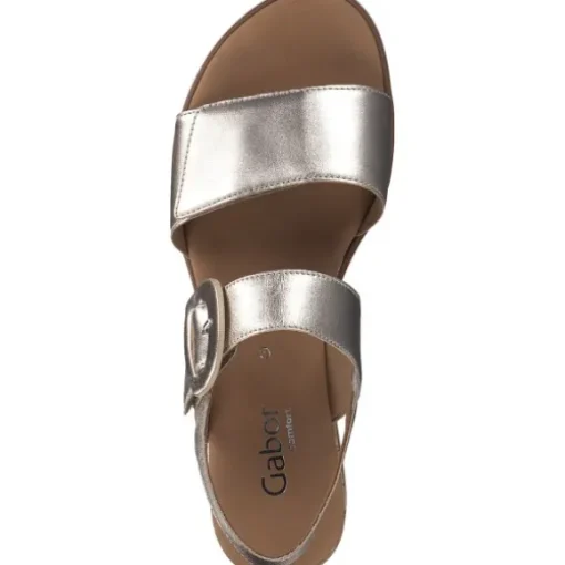 Gabor Comfort 42.752, Keilsandaletten, Damen, puder (Kork/creme)