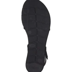 Gabor Comfort 42.700, Keilsandaletten, Damen, schwarz (uni+gold)