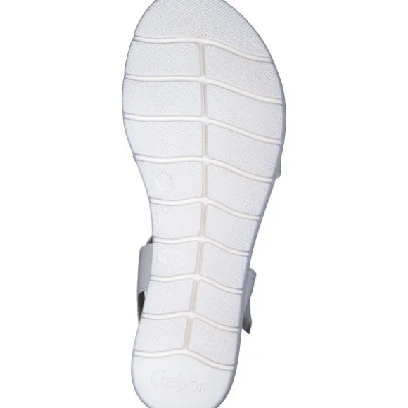 Gabor Comfort 42.700, Keilsandaletten, Damen, weiss (uni+gold)