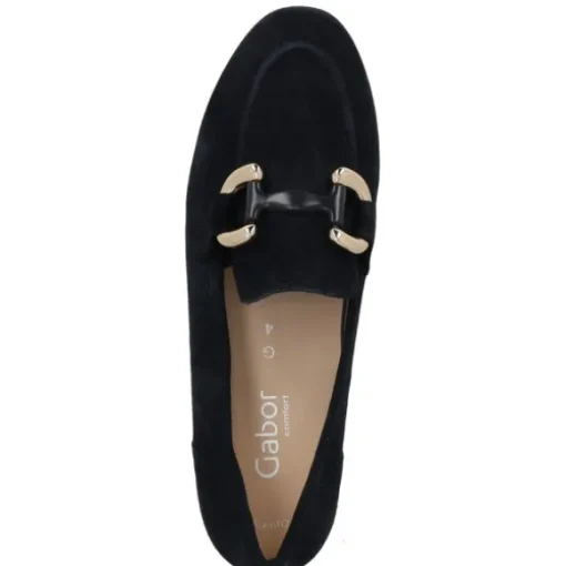 Gabor Comfort 42.494, Mokassins, Damen, dark-blue(uni+gold)