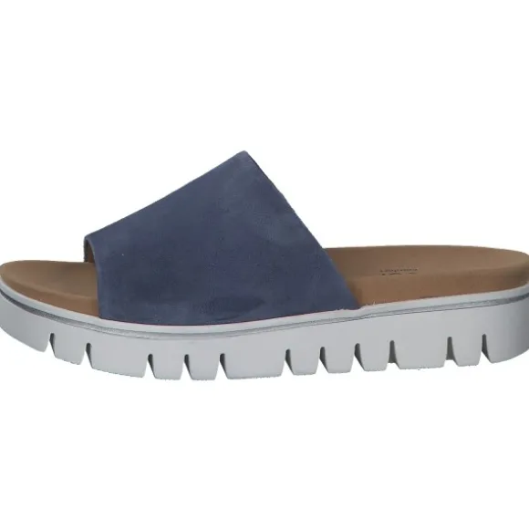 Gabor York 82.880, Plateau-Pantoletten, Damen, Blau