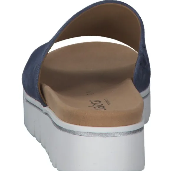 Gabor York 82.880, Plateau-Pantoletten, Damen, Blau