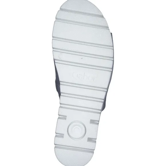 Gabor York 82.880, Plateau-Pantoletten, Damen, Blau