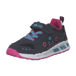 Geka Lico 300270 Blinky Girl, Slipper (Kinder), Kinder, marine/pink/tuekis