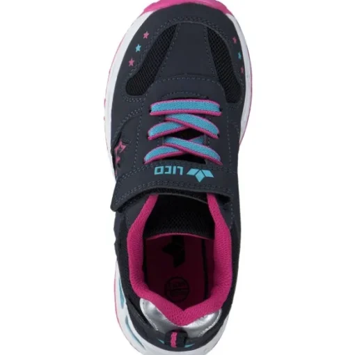 Geka Lico 300270 Blinky Girl, Slipper (Kinder), Kinder, marine/pink/tuekis