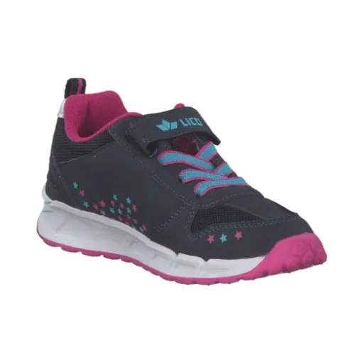 Geka Lico 300270 Blinky Girl, Slipper (Kinder), Kinder, marine/pink/tuekis