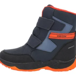 Geox J36FSA, Winterstiefel, Kinder, NAVY/ORANGE