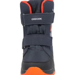 Geox J36FSA, Winterstiefel, Kinder, NAVY/ORANGE