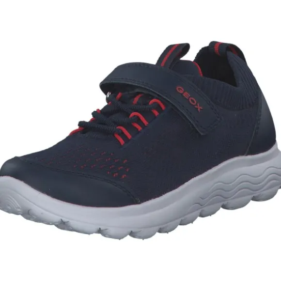 Geox J26H7C, Sneakers Low, Kinder, Navy/Red