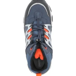 Geox J263ZA, Stiefel (Kinder), Kinder, Dunkelblau / Orange