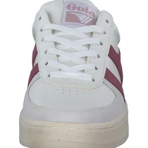 Gola Grandslam Trident CLA415, Schnürschuhe, Damen, white/cerise/chalk pink