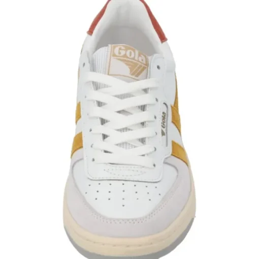 Gola Hawk CLB336, Schnürschuhe, Damen, white/sun/orange spice/grey