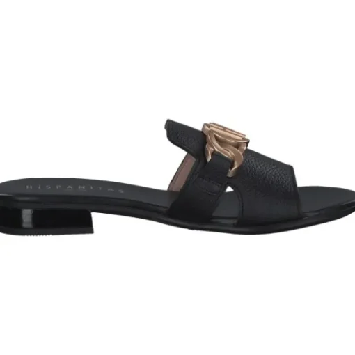 Hispanitas Schuhe Lena HV243268, Plateau-Pantoletten, Damen, Schwarz