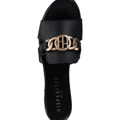 Hispanitas Schuhe Lena HV243268, Plateau-Pantoletten, Damen, Schwarz