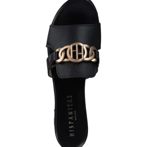 Hispanitas Schuhe Lena HV243268, Plateau-Pantoletten, Damen, Schwarz