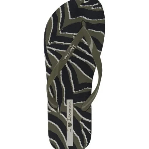 Ipanema Animale Print Fem 83162, Zehentrenner, Damen, Grün (green black)