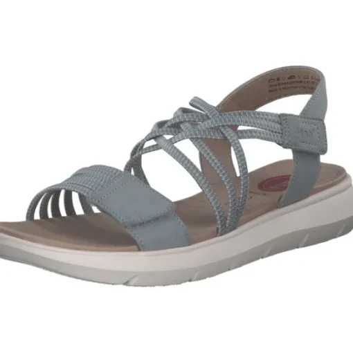 Jana Shoes 28766, Keilsandaletten, Damen, Blau (Denim)