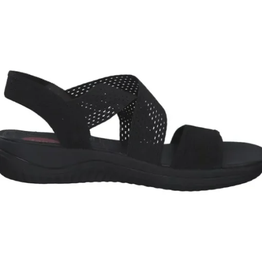 Jana Shoes 28768, Keilsandaletten, Damen, Schwarz