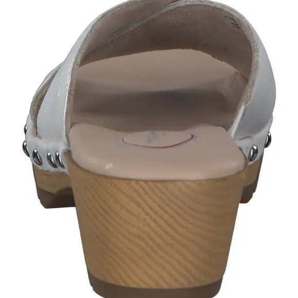 Jana Shoes 87301, Plateau-Pantoletten, Damen, white