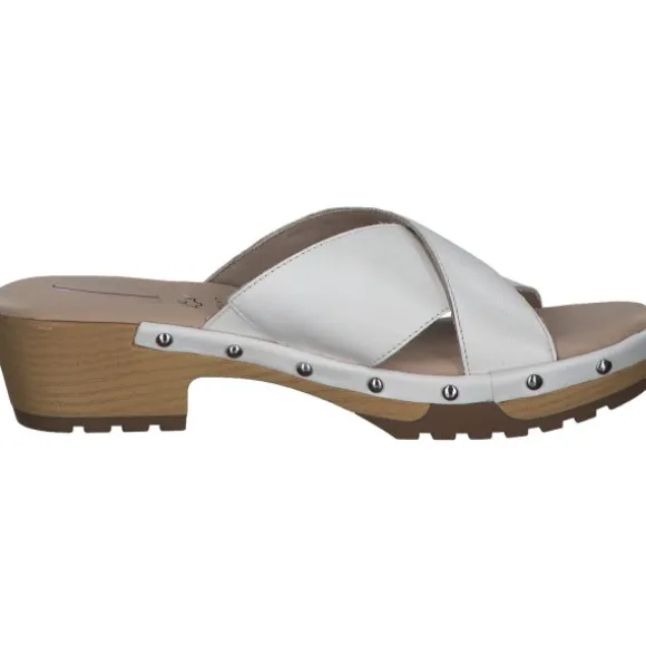 Jana Shoes 87301, Plateau-Pantoletten, Damen, white