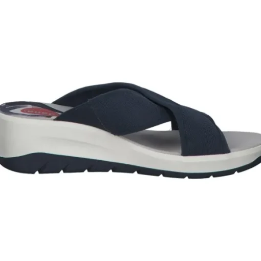 Jana Shoes 27260, Plateau-Pantoletten, Damen, navy