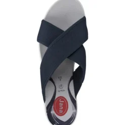 Jana Shoes 27260, Plateau-Pantoletten, Damen, navy