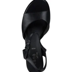 Jana Shoes 28379, Plateau-Sandaletten, Damen, Schwarz