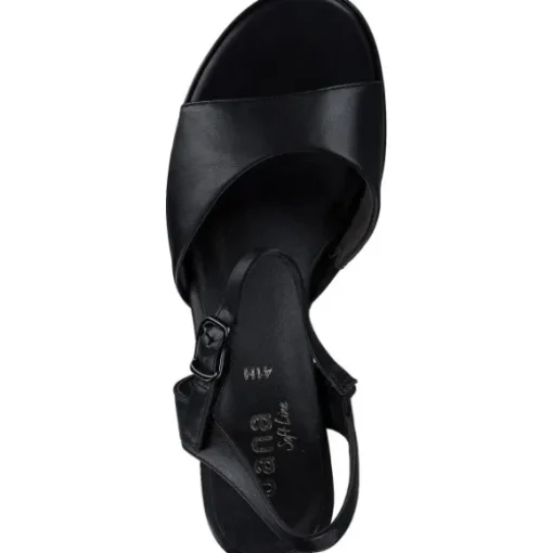 Jana Shoes 28379, Plateau-Sandaletten, Damen, Schwarz