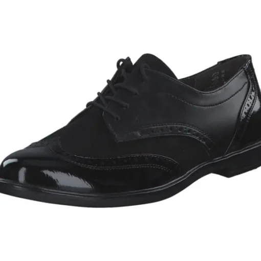 Jana Shoes 23260, Schnürschuhe, Damen, Schwarz