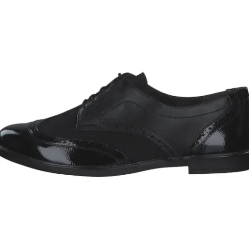 Jana Shoes 23260, Schnürschuhe, Damen, Schwarz