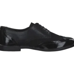 Jana Shoes 23260, Schnürschuhe, Damen, Schwarz