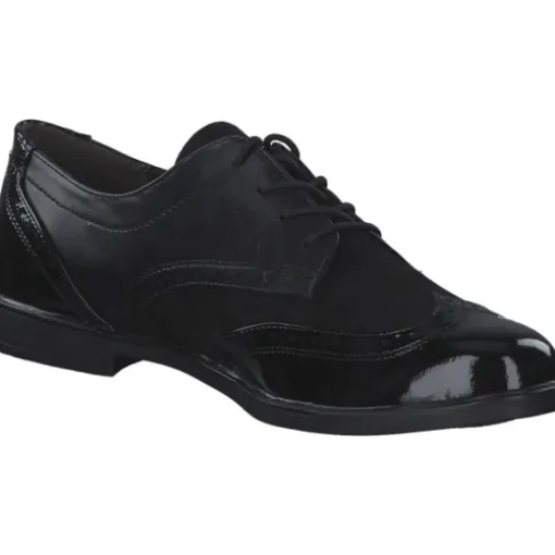 Jana Shoes 23260, Schnürschuhe, Damen, Schwarz