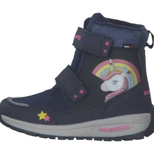 KangaROOS 10233/4193 K-PE Candela V RTX SL, Winterstiefel, Kinder, dk navy/daisy pink unicorn