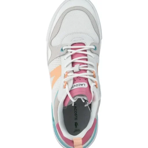 Lacoste L002 45CFA0010, Schnürschuhe, Damen, white/pink