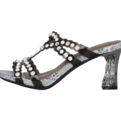 Laura Vita Nino 06, Plateau-Pantoletten, Damen, Schwarz/Silber