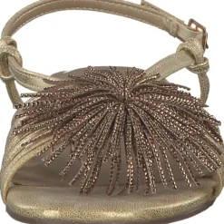 Menbur 25414, Keilsandaletten, Damen, gold