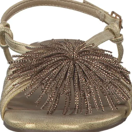 Menbur 25414, Keilsandaletten, Damen, gold