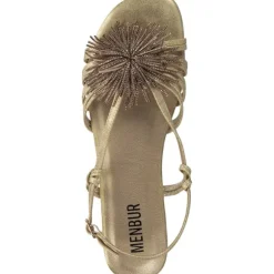 Menbur 25414, Keilsandaletten, Damen, gold