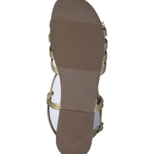 Menbur 25414, Keilsandaletten, Damen, gold