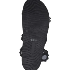Menbur 24898, Keilsandaletten, Damen, Schwarz