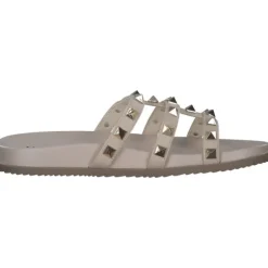 Menbur 24921, Plateau-Pantoletten, Damen, white (beige)