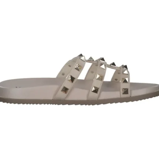 Menbur 24921, Plateau-Pantoletten, Damen, white (beige)