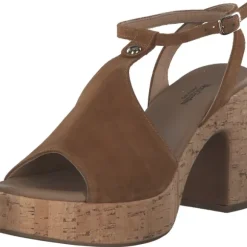 NeroGiardini E307671D, Plateau-Sandaletten, Damen, tabacco