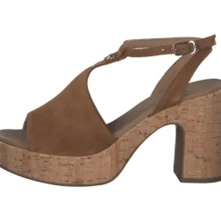 NeroGiardini E307671D, Plateau-Sandaletten, Damen, tabacco