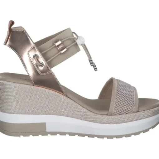 NeroGiardini E307750D, Plateau-Sandaletten, Damen, Beige